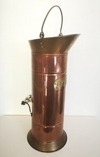 Ancien Vintage Porte Parapluie 5 KAN en Cuivre et Laiton Grand Broc H. 50 cm