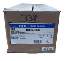Eaton DH362UGK Safety Disconnect Switch 60A 3P 600V 3PH NEMA 1 Indoor New