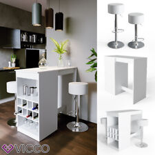 Table de bar VICCO ROSS blanche, comptoir de bar, table mange-debout