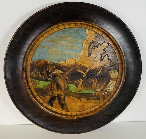 Assiette basque bois paysan - bois,