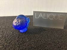 Lalique Crystal Dark Blue Chest Fish