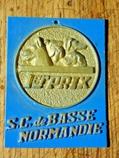plaque de la société  canine BASSE NORMANDIE 1er prix  vintage collection