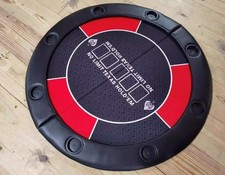 New unused foldable poker table top 6 people diameter 120cm Texas Hold'em ffk