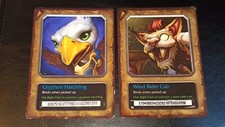 2 Cards WOW Codes - World of Warcraft - Gryphon Hatchling , Wind Rider Cub USED