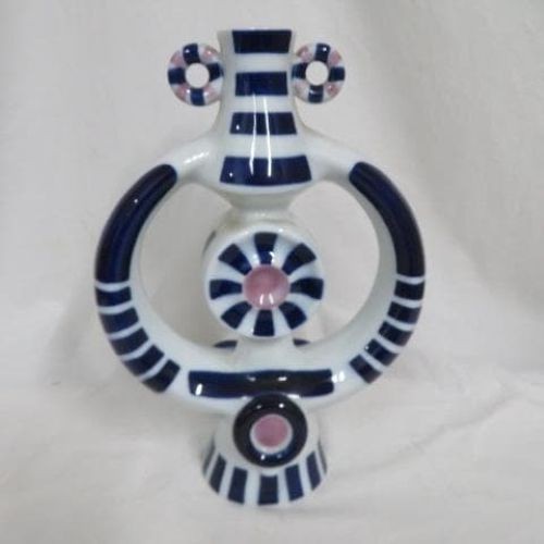 Vase porcelaine bleu - , blanc