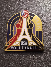 Pin’s Sport Official des Jeux Olympique Paris 2024 USA Volleyball T Eiffel (519