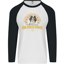 A Cavalier King Charles Spaniel Dog Mens L/S Baseball T-Shirt