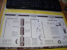 3 FEUILLETS SATAM D EPOQUE  MATERIEL DE GARAGE STATION SERVICE - pompe essence