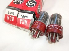 ⚜⚜ 2x LAMPE RCA 5691 RED