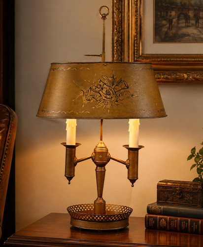 Vtg bouillotte table desk lamp - bouillotte,