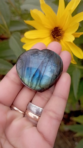24g petit coeur - coeur, labradorite