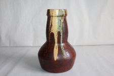 Sandstone vase, yellow green strips, h. 17.7 cm