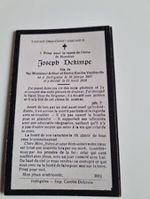 image mortuaire Belge  1919