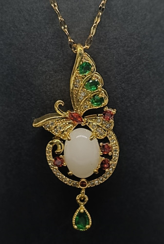 Collier papillon acier - papillon, en