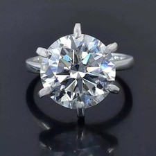 Bague solitaire diamant blanc