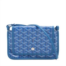Goyard Plumet PVCx leather Shoulder bag Blue