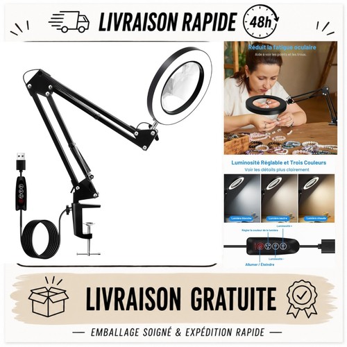 Loupe table led 10x avec - led,