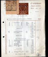 BOURGES (18) DISHES / TABLEWARE Porcelain Crystal "GUILLAUME" in 1948