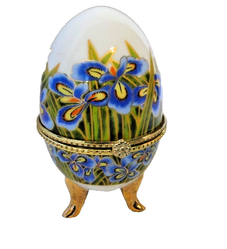 Oeuf boite porcelaine pieds - porcelaine, 3