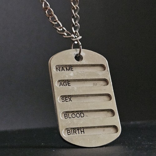 Pendentif dog tag chaîne - dog,
