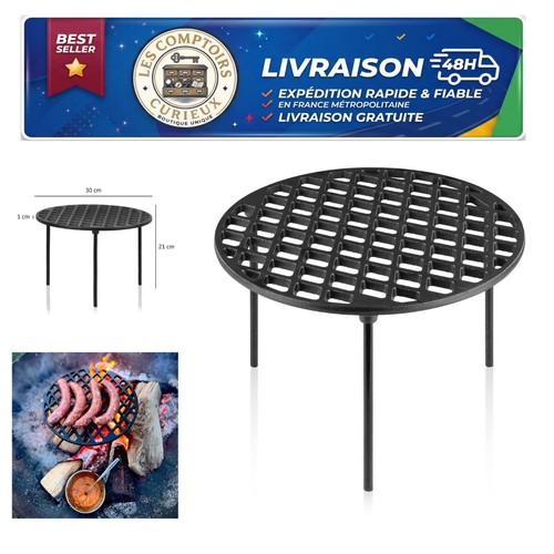 Grille bbq fonte pieds - grille, 3