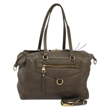 LOUIS VUITTON Monogram Empreinte Lumineuse PM Bag Brown Tail M94170 Auth 115264