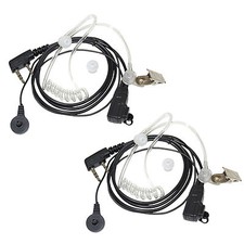 2-Pack 2 Broche Acoustique Tube Écouteur Mains Libres Mic pour Kenwood TK Séries