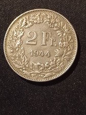 piece 2 franc suisse 1944