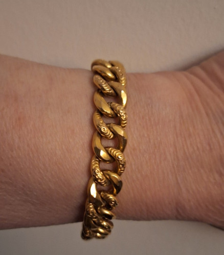 Bracelet gourmette plaqué - /,