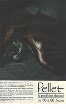 ADVERTISEMENT ADVERTISING 1960 PELLET shoes well shoe foot