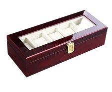 Boîte à montres en bois coffret luxe 5 emplacements organisateur rangement
