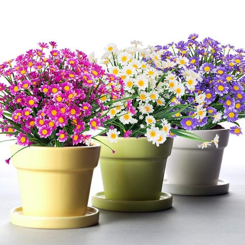 Fleurs artificielles plastique - fleurs,