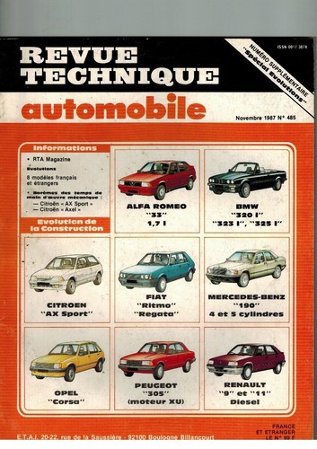 Revue technique rta 485 - revue, n.485