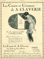 Publicité ancienne corset et