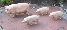 HOLLOW LEAD BF - FARM ANIMALS PIGS / 4 FIGURES SOW + 3 PIGLETS