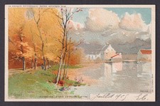 Vintage Postcard Belgium Ranot Auderghem Etang Rouge Cloitre 1905