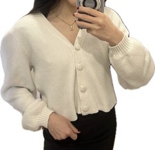 femme Gilet Blanc Zara Taille M