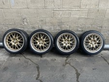 OEM GEWALT STAGGED GOLD MESH 5x112   17” Front   18” Rear Made in Japan