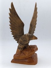 Statue aigle bois sculpté