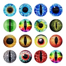 6-30mm Glass Dragon Eyes Animal Eyes Design Flatback Cabochon Art Decor Crafting
