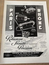Publicité de Presse 1938 Aspirateurs Aspiron Excelior cireuse Paris Rhône 3105