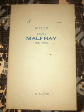 PEINTRE PEINTURE CATALOGUE DE VENTE ATELIER CHARLES MALFRAY DROUOT 1951