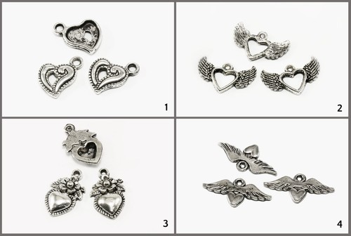 Pendentif cœur ange - pendentif, ailes