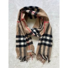 Burberry 100% Cashmere Nova Check Scarf in Archive Beige NWOT