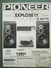 ANTIQUE ADVERT CLIPPING 80'S PUB - MANAHTAN TRANSFER CHAIN HIFI PIONEER