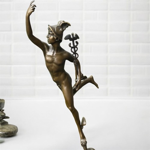 Bronze mercury sculpture - bronze,