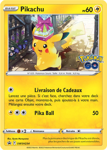 Carte pokémon pikachu - pikachu, swsh234
