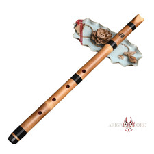 Flûte traditionnelle japonaise en bambou blanc SHAKUHACHI / musique du monde ...