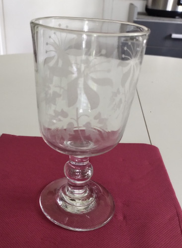 Verre pied cristal - à, en