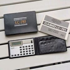 Calculatrice électronique vintage Casio LC-781 avec boîtier manuel d'utilisat...